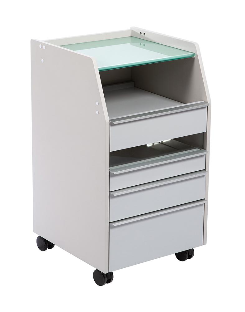 Praxisschrank Pediküre Wagen ELBA grau