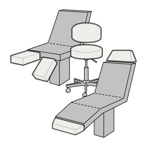 Einmalbezug Hocker/Pedikürefußteil 48er-Set – Spinnvlies, weiß, Ø28–42 cm