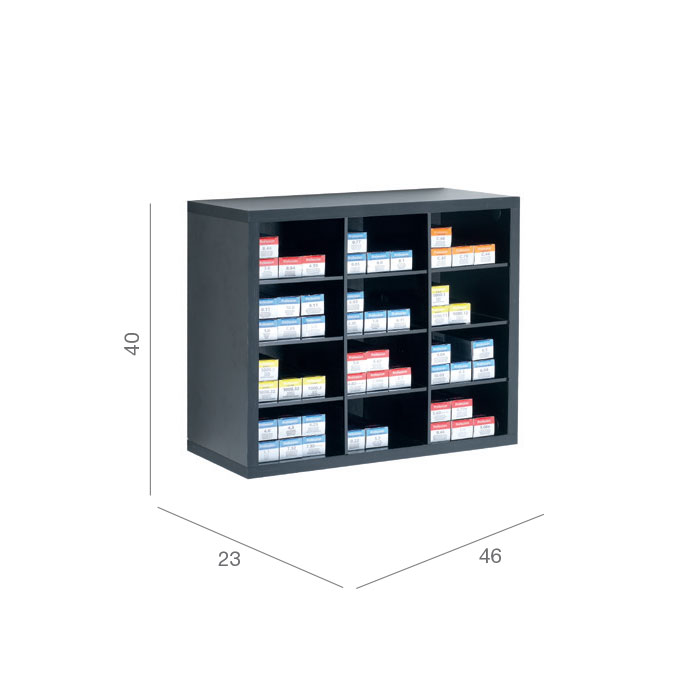 Colour Store – Wandeinheit mit 12 Fächern
