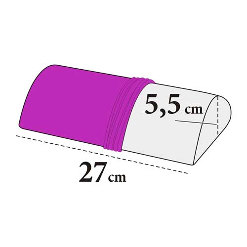 Bezug für Nackenrolle Tropfenform – Velour, 100% Baumwolle, waschbar, 5,5×27 cm