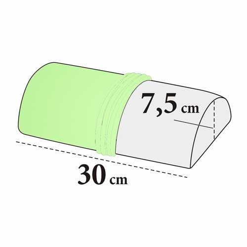 Bezug für Maniküre Handauflage Halbrolle - Velour, 100% Baumwolle, waschbar, 7,5x30 cm