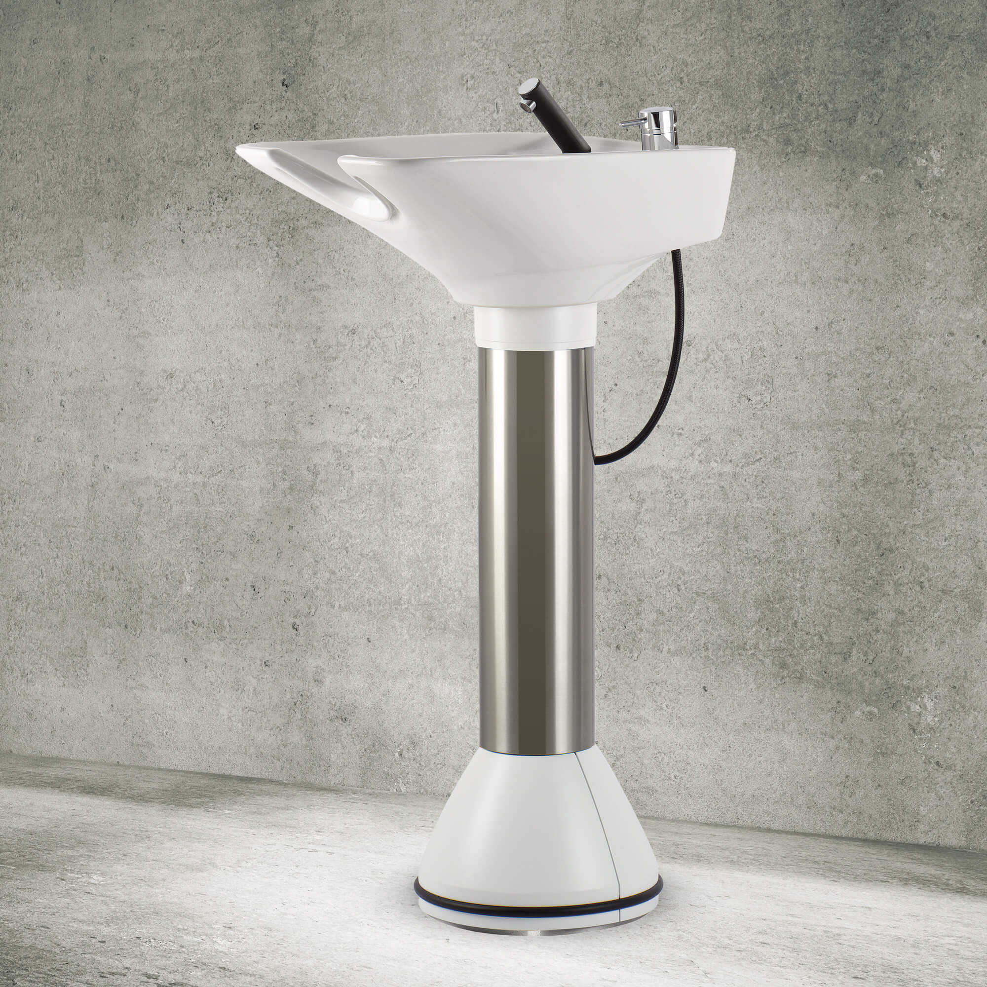 "Contura Form" Friseur 360° Schwenkbare Waschsäule Kunststoff + Kippfunktion