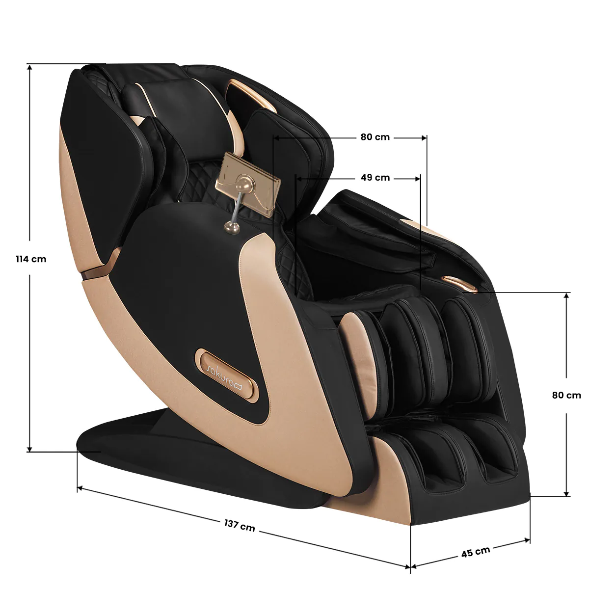 Sakura Massagesessel Luxury 808 schwarz-beige