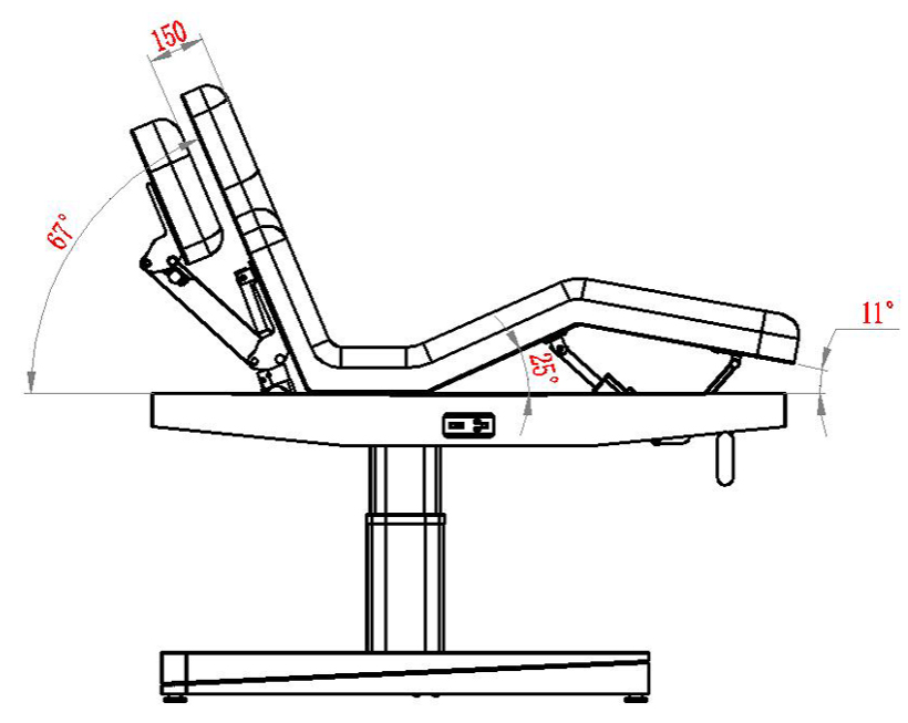 Massageliege Lyr 3-Motorig