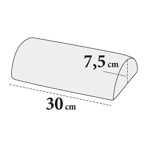 Maniküre Handauflage Halbrolle – Ø7,5×30 cm, K-Leder, abwaschbar, Bezug abnehmbar