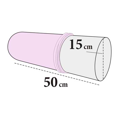 Bezug für Knierolle – Velour, 100% Baumwolle, waschbar, für 15×50 cm Rollen