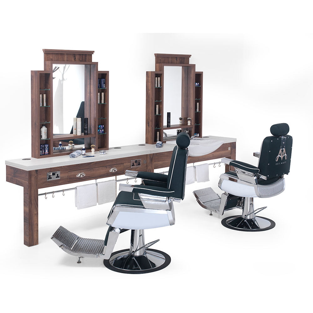 Montana – Barbier-Wascheinheit mit Frontwaschbecken