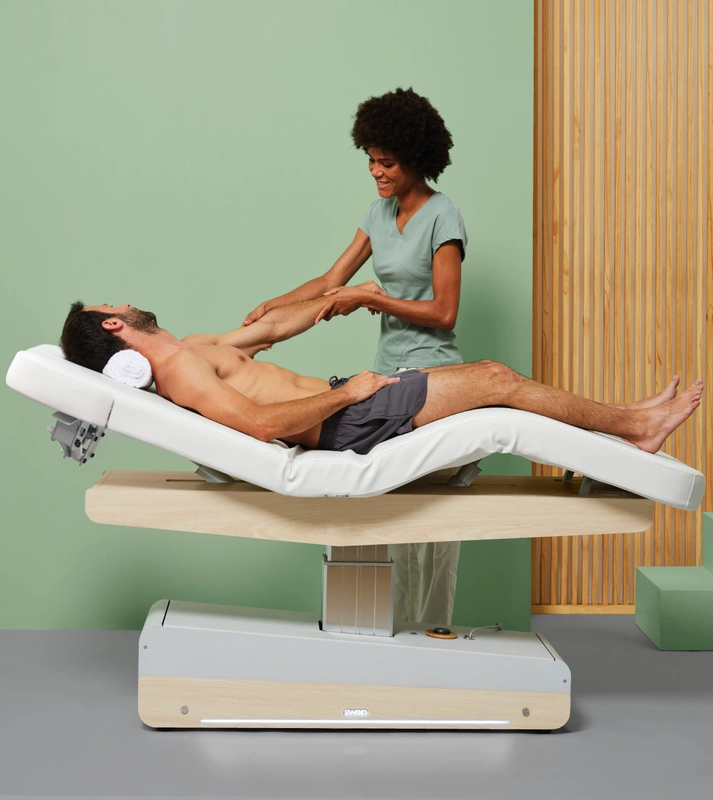 Massageliege Swop S3 PRO Wellnessliege  Elektrische 3-Motoren-Liege mit Heizung