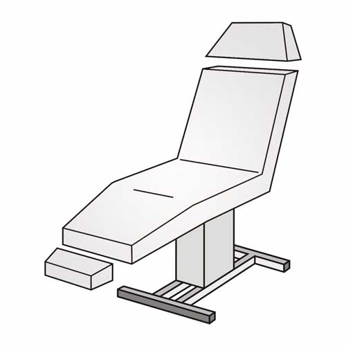 Set-Liegenbezug 3-teilig mit Loch - Frottee 125-150 cm, waschbar 90 °C