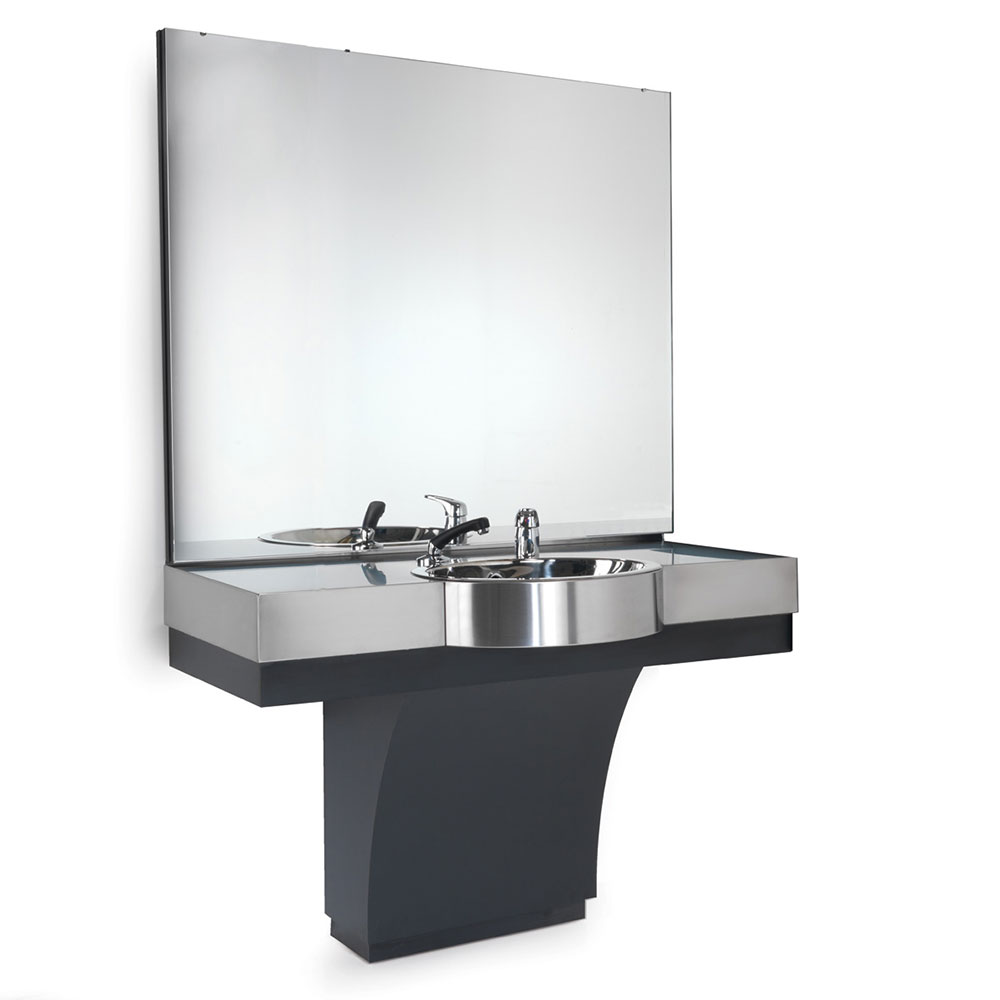 Duke – Barbier-Stylingstation mit kratzfester Edelstahl-Arbeitsplatte