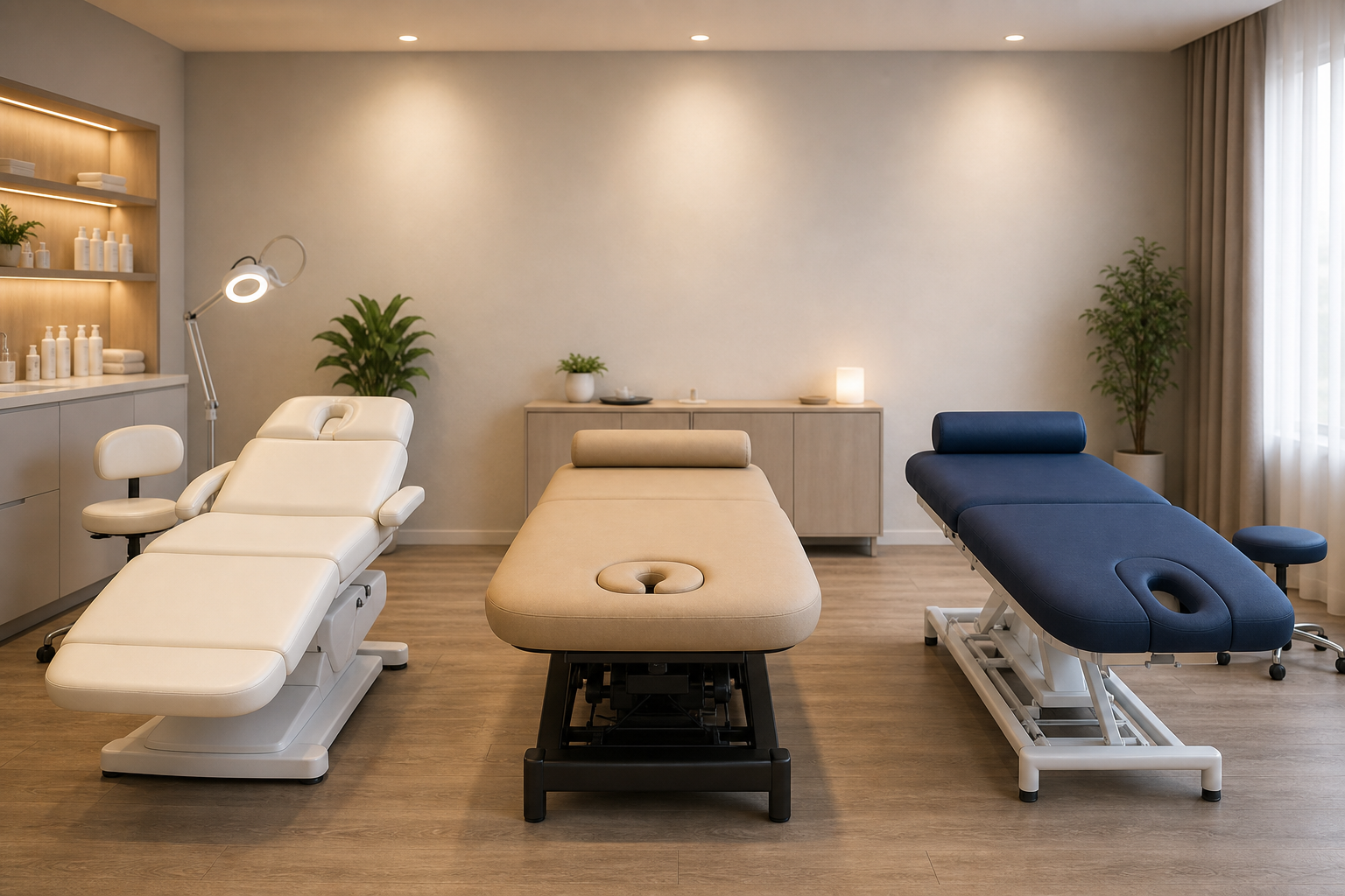 Professionelle Behandlungsliegen für Kosmetik, Massage und Physiotherapie von Soleni