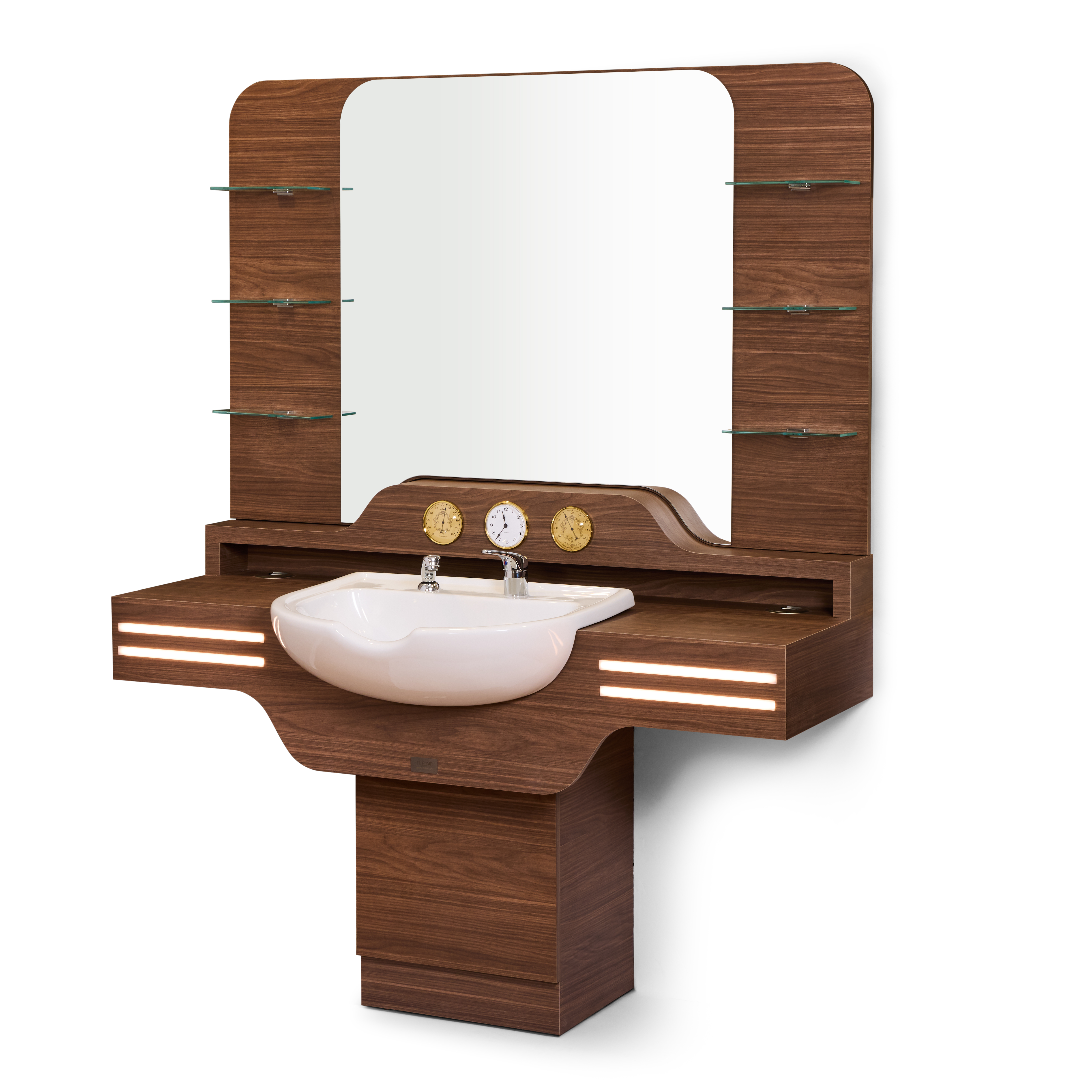 Cadillac – Barbier-Spiegelstation mit LED-Beleuchtung