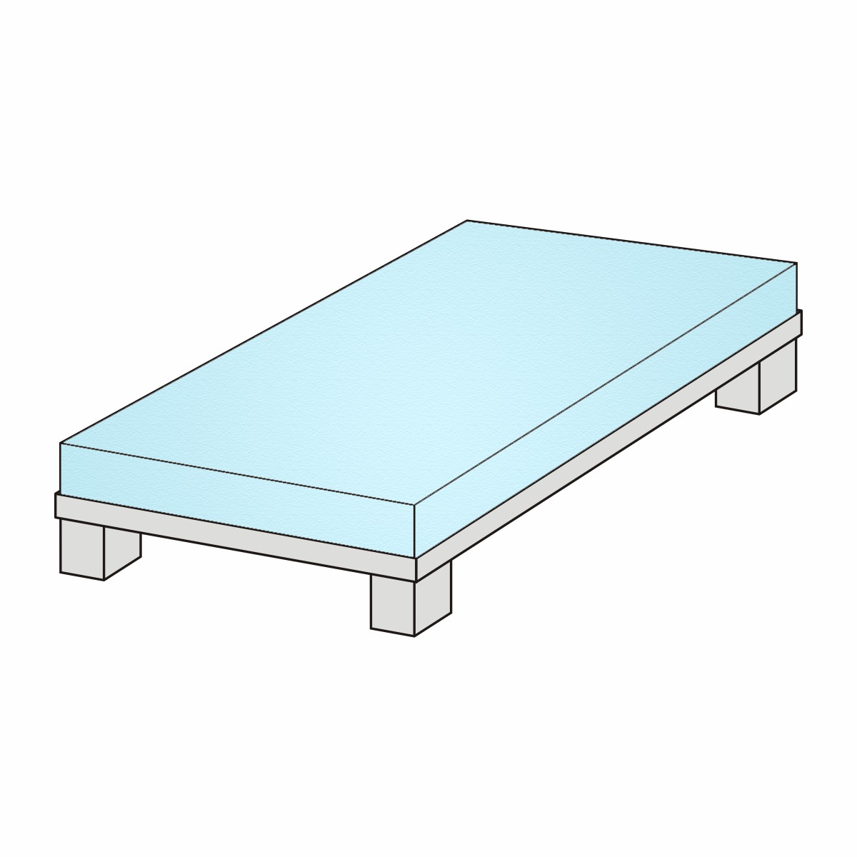 Matratzenbezug Medium Frottee - 200 x 70-100 cm, Spannbezug waschbar 90 °C