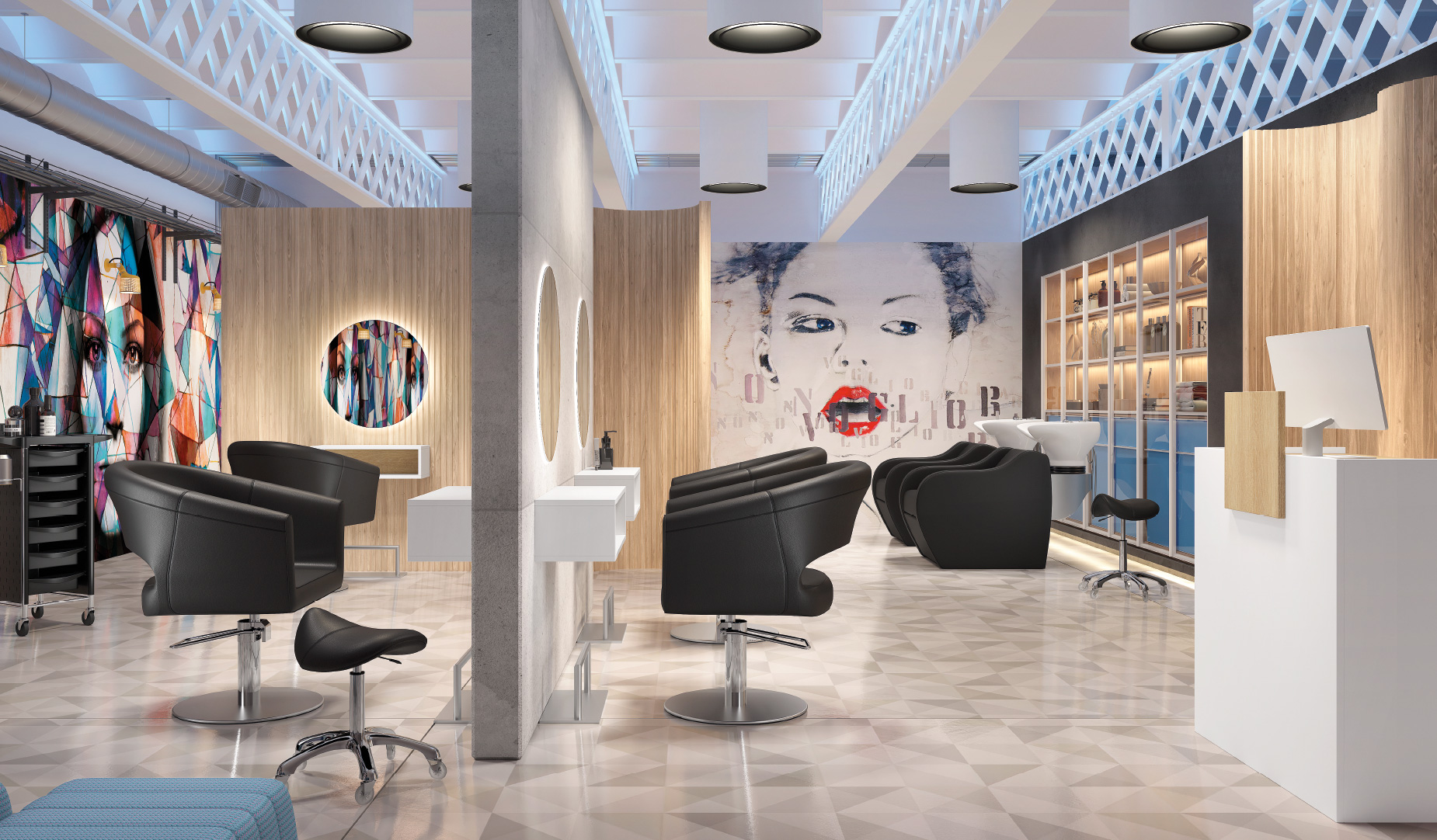 Spirit Hair Salon – Moderner Friseursalon im Art-Pop-Design