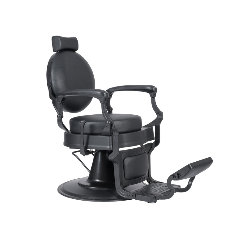 SHOR BLACK - Friseurstuhl Bedienstuhl Friseursessel Salon Coiffeurstuhl schwarz