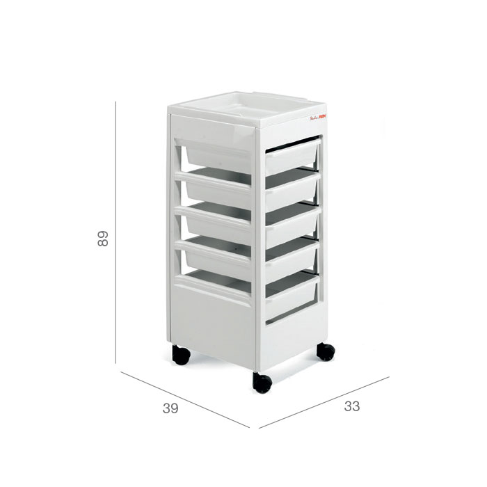 Studio Weiß – Trolley mit 5 Schubfächern