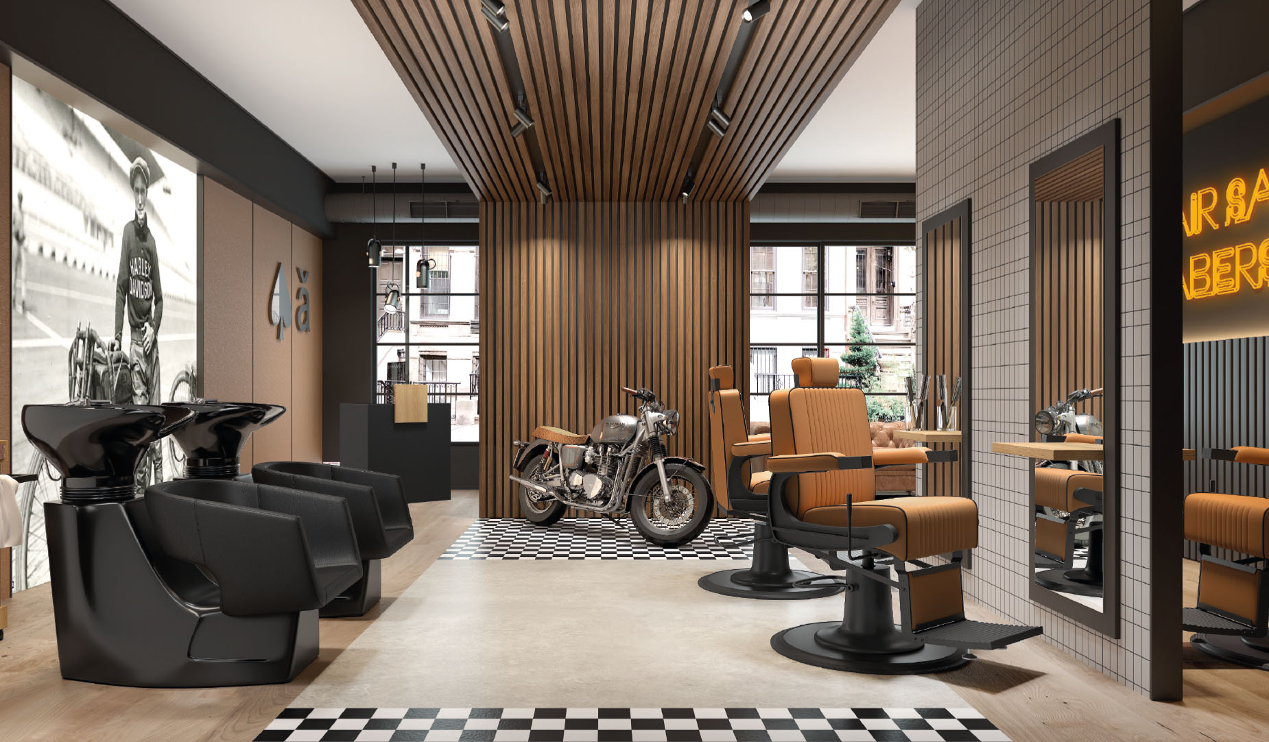 Road Barber Shop – Barbershop im klassischen Motorrad-Design