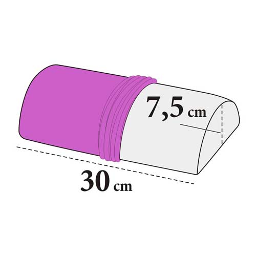 Bezug für Maniküre Handauflage Halbrolle – Velour, 100% Baumwolle, waschbar, 7,5×30 cm