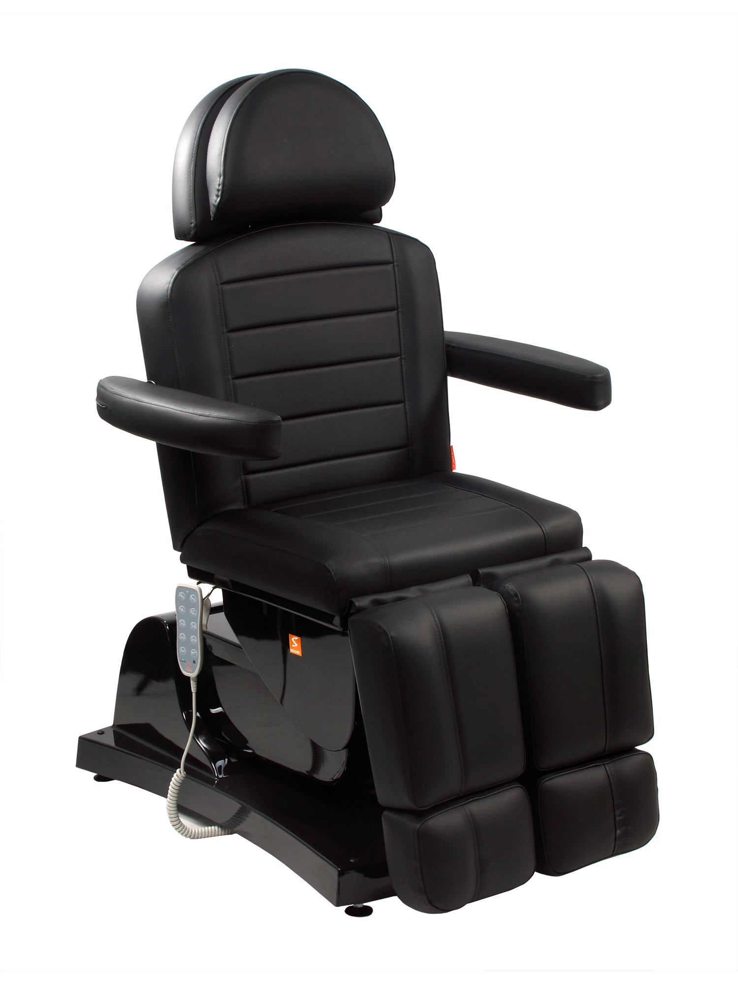 Tattoostuhl Queen Foot VII Comfort 5-motorig-schwarzes Untergestell