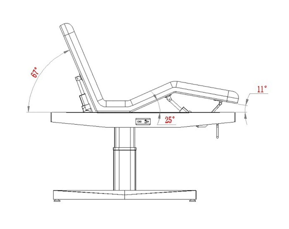 Massageliege Ulma Plus mit 3 Motoren