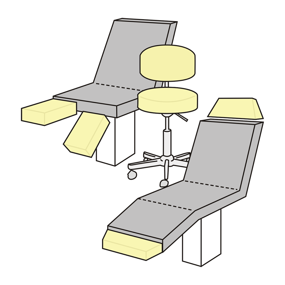Hocker / Pedikürefußteil (24 Stück)