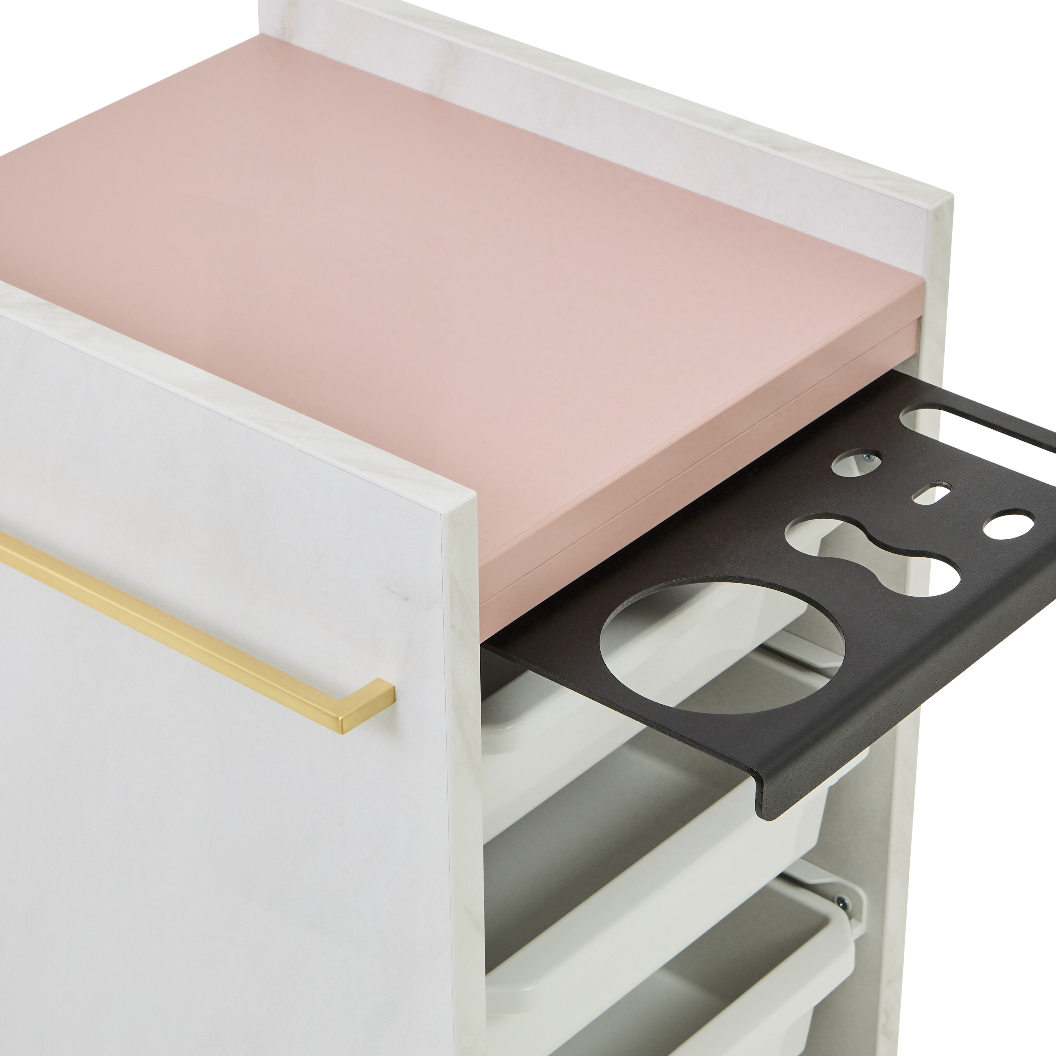 Lola White Trays – Trolley mit 5 Ablagefächern