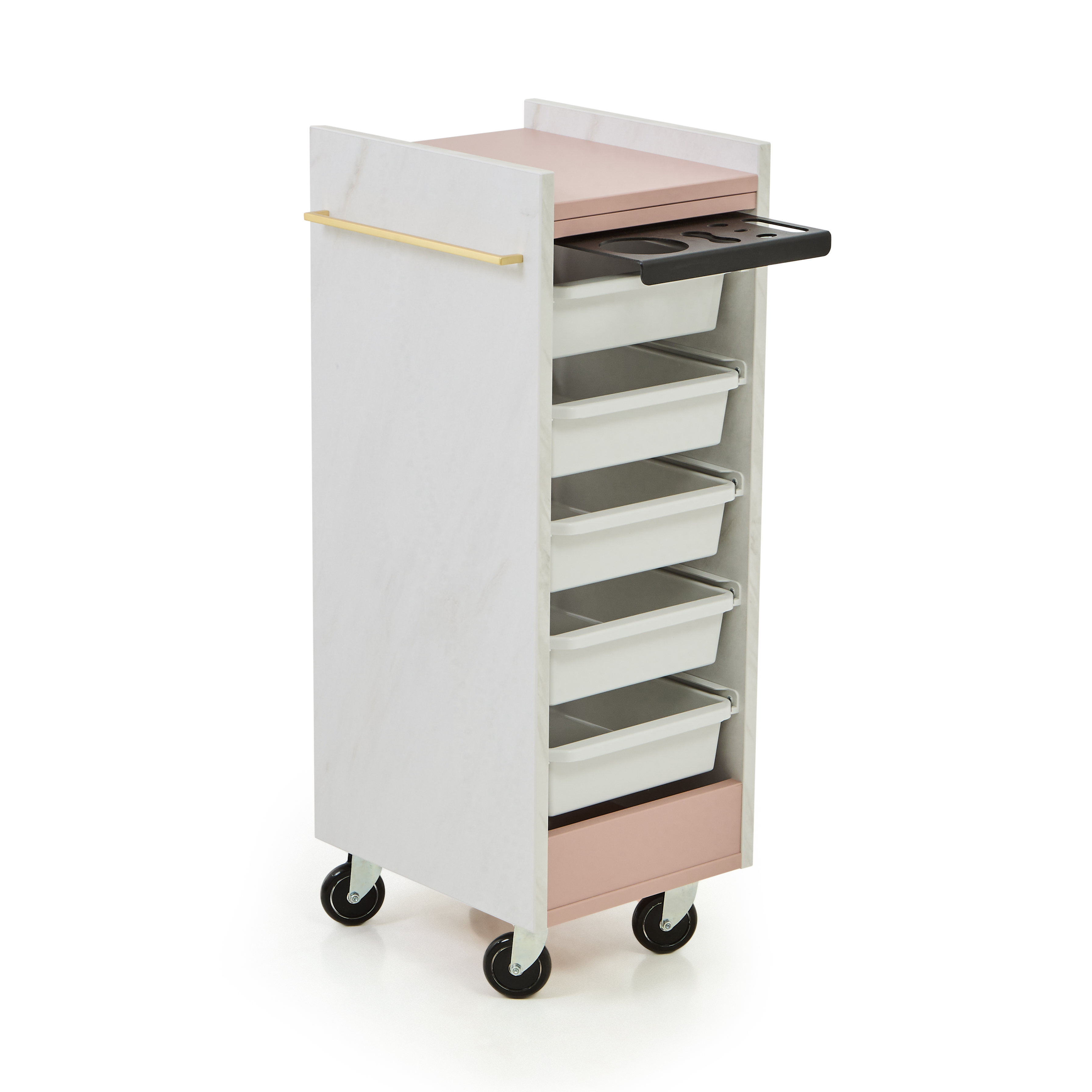 Lola White Trays – Trolley mit 5 Ablagefächern