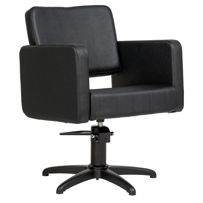 CLASS E - Friseurstuhl Bedienstuhl Friseursessel Coiffeurstuhl schwarz sternbasis