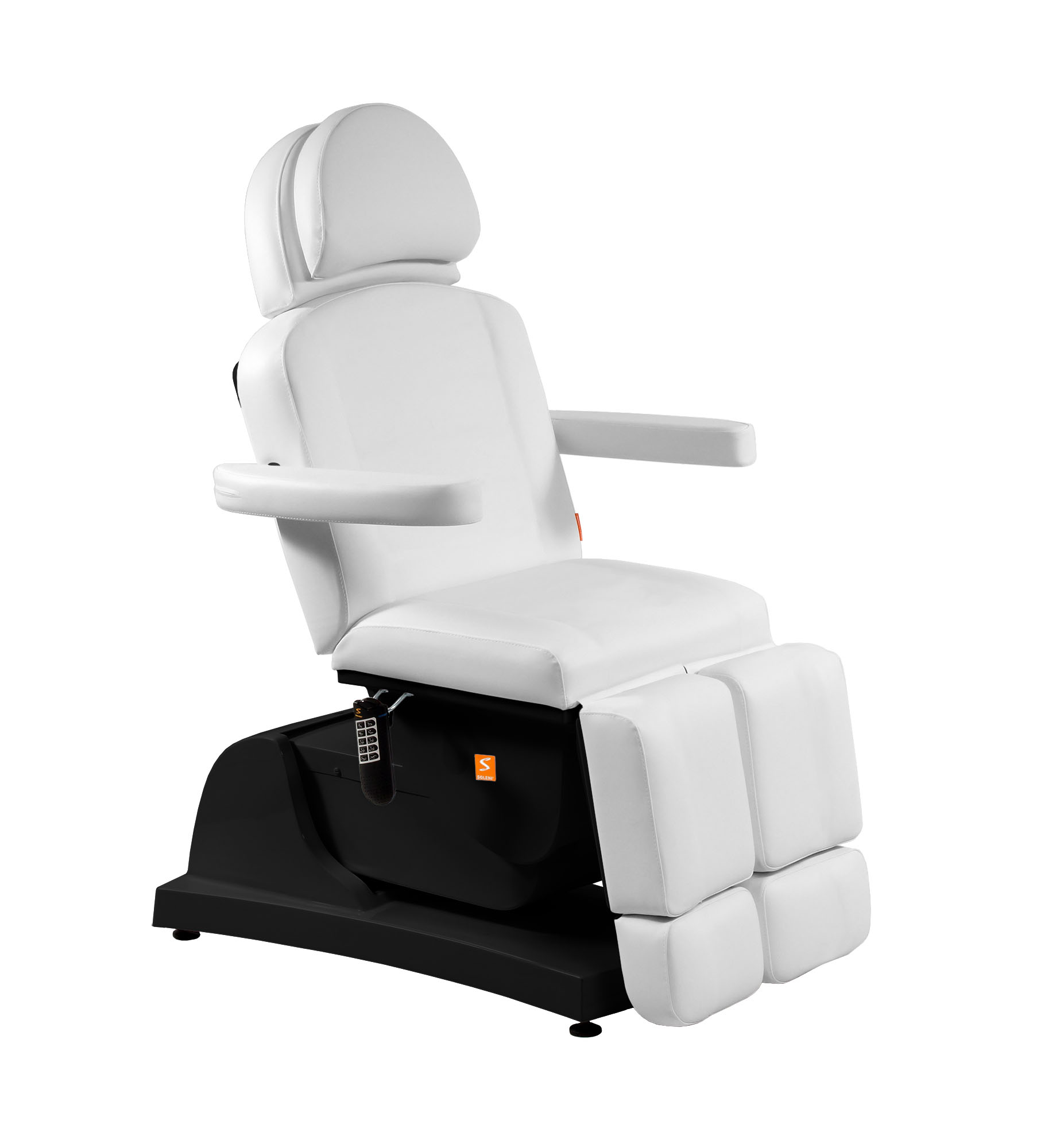 Fußpflegestuhl Comfort VII Elegance 5-motorig elektrisch schwarzes Untergestell