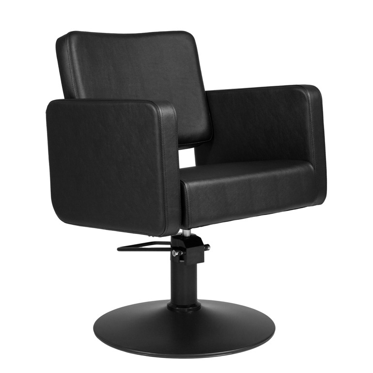 CLASS R - Friseurstuhl Bedienstuhl Friseursessel Coiffeurstuhl schwarz rundbasis