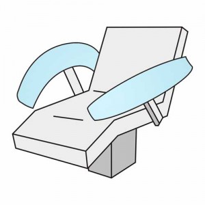 Armlehnenbezug Maxi – Velour, 100% Baumwolle, Klettverschluss, waschbar