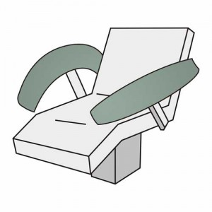 Armlehnenbezug Maxi – Velour, 100% Baumwolle, Klettverschluss, waschbar