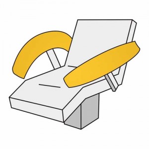 Armlehnenbezug Maxi – Velour, 100% Baumwolle, Klettverschluss, waschbar