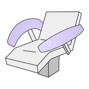 Armlehnenbezug Maxi – Velour, 100% Baumwolle, Klettverschluss, waschbar