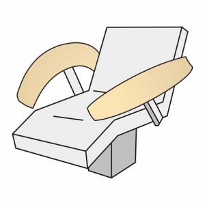 Armlehnenbezug Maxi – Velour, 100% Baumwolle, Klettverschluss, waschbar