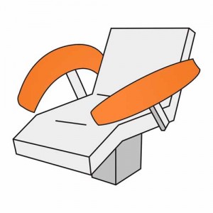 Armlehnenbezug Maxi – Velour, 100% Baumwolle, Klettverschluss, waschbar