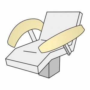 Armlehnenbezug Maxi – Velour, 100% Baumwolle, Klettverschluss, waschbar