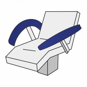 Armlehnenbezug Medium – Velour, 100% Baumwolle, Klettverschluss, waschbar, 40–70 cm