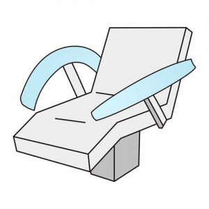 Armlehnenbezug Medium – Velour, 100% Baumwolle, Klettverschluss, waschbar, 40–70 cm