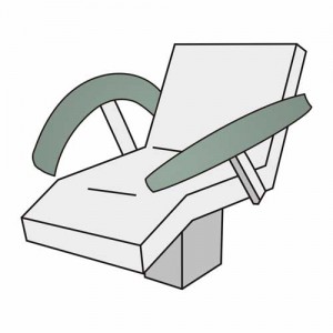 Armlehnenbezug Medium – Velour, 100% Baumwolle, Klettverschluss, waschbar, 40–70 cm