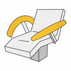 Armlehnenbezug Medium – Velour, 100% Baumwolle, Klettverschluss, waschbar, 40–70 cm