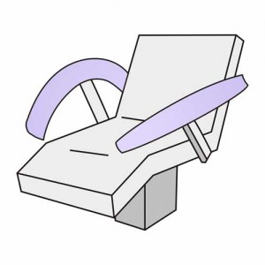 Armlehnenbezug Medium – Velour, 100% Baumwolle, Klettverschluss, waschbar, 40–70 cm