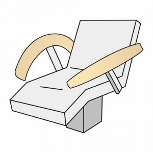 Armlehnenbezug Medium – Velour, 100% Baumwolle, Klettverschluss, waschbar, 40–70 cm