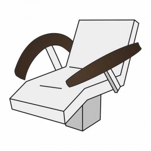 Armlehnenbezug Medium – Velour, 100% Baumwolle, Klettverschluss, waschbar, 40–70 cm