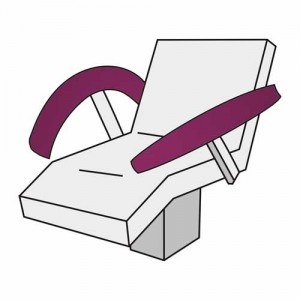 Armlehnenbezug Medium – Velour, 100% Baumwolle, Klettverschluss, waschbar, 40–70 cm