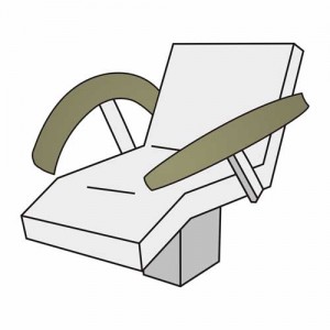 Armlehnenbezug Medium – Velour, 100% Baumwolle, Klettverschluss, waschbar, 40–70 cm