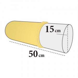 Bezug für Knierolle – Velour, 100% Baumwolle, waschbar, für 15×50 cm Rollen