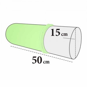 Bezug für Knierolle – Velour, 100% Baumwolle, waschbar, für 15×50 cm Rollen