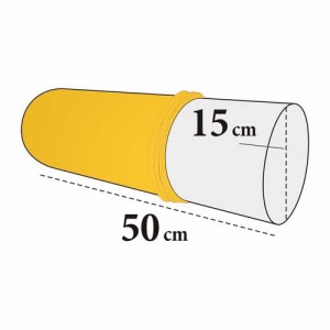 Bezug für Knierolle – Velour, 100% Baumwolle, waschbar, für 15×50 cm Rollen