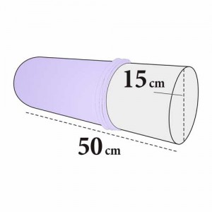 Bezug für Knierolle – Velour, 100% Baumwolle, waschbar, für 15×50 cm Rollen